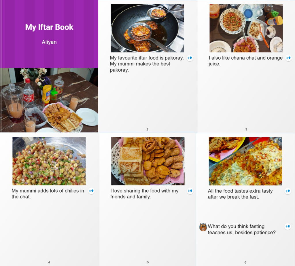 Celebrate Ramadan by creating Sehr and Iftar books.