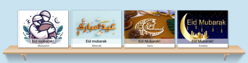 Celebrate Ramadan by creating Eid cards.
